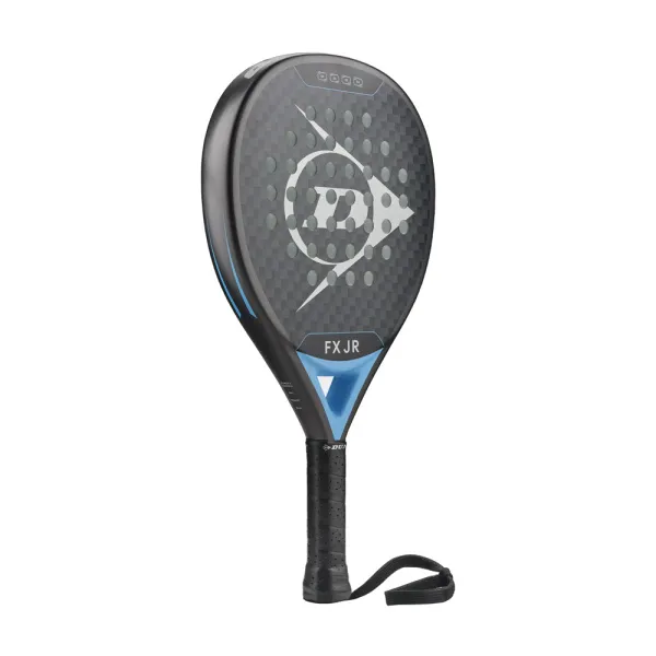 Ракетка для падела Dunlop FX Jr, 10370738, для юниоров, гибрид, графит, черно-голубой за 11&nbsp;019.40 ₽ в Смоленске