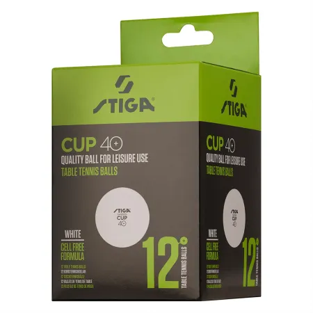 Мяч для наст. тенниса Stiga Cup ABS, 1110-2510-12, диам.40+мм, пластик, упак. 12 шт, белый за 1&nbsp;774.80 ₽ купить в Смоленске