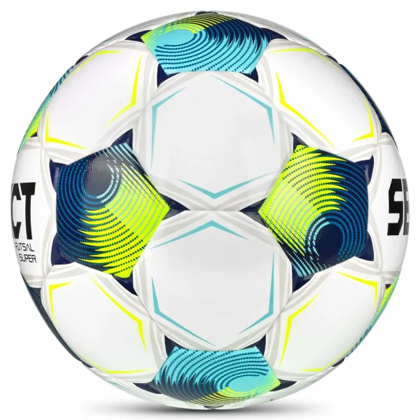Мяч футзал. SELECT Futsal Super v26 3613471129,р.4, FIFA Quality Pro, 32п,ПУ, гибр.сш, бел-син-лимон за 15&nbsp;444.50 ₽ в Смоленске