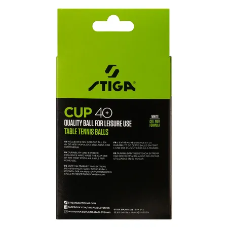 Мяч для наст. тенниса Stiga Cup ABS, 1110-2510-12, диам.40+мм, пластик, упак. 12 шт, белый за 1&nbsp;774.80 ₽ купить в Смоленске