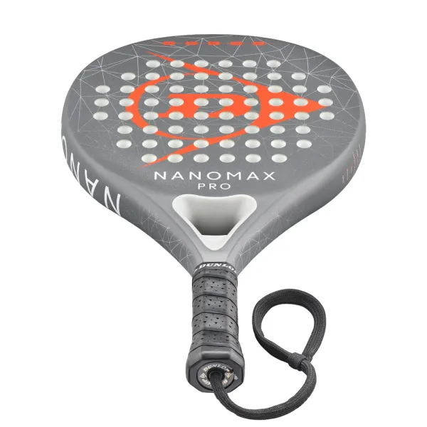 Ракетка для падела Dunlop Nanomax Pro, 10370739, для профессионалов, графит, серо-оранжевый за 17&nbsp;248.20 ₽ в Смоленске