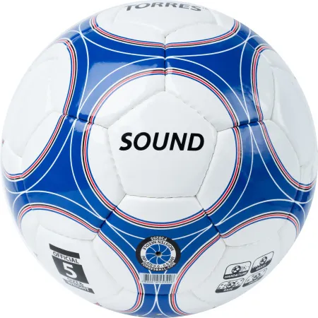 Мяч футб. TORRES Sound, F30255, р.5, со звук.панелями, 32 п,гл.PU,4 слоя, руч. сш, бело-син-чер за 3&nbsp;624.40 ₽ купить в Смоленске