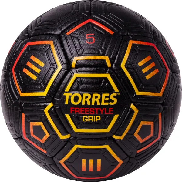 Мяч футб. TORRES Freestyle Grip, F323765, р.5, 32 панели. PU, ручная сшивка, черно-желт-красн за 2&nbsp;070.60 ₽ в Смоленске