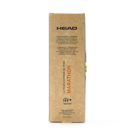 Мяч теннисный HEAD Marathon 3B, 578183, крафт. упак.3шт, без давления, фетр, нат.резина,желтый за 1&nbsp;055.70 ₽ купить в Смоленске