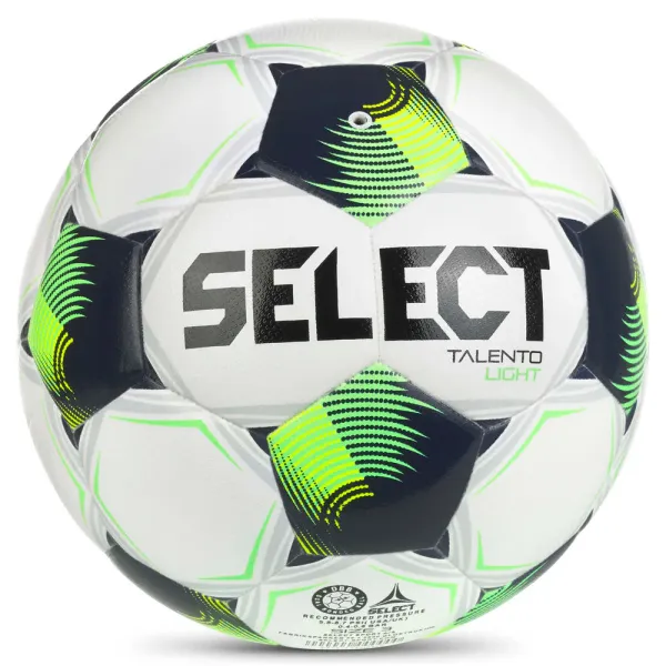 Мяч футб. SELECT Talento DB Light V26, 0773871014 р.3, 290-310г, 32п, ПУ, гибрид.сш, бело-черно-зел