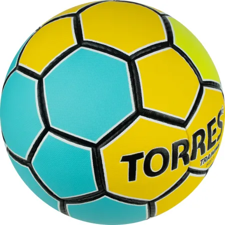 СЦ*Мяч ганд. TORRES Training, H32153, р.3, ПУ, 4 подкл. слоя, руч. сшивка, желто-голубой за 1&nbsp;615 ₽ купить в Смоленске