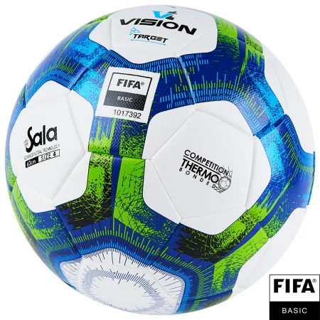 Мяч футзал. VISION Target, FS324094, FIFA Basic, р.4, 32 п. PU, 3 подкл.сл, термосшивка, бело-синий за 3&nbsp;519 ₽ купить в Смоленске