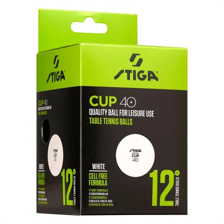 Мяч для наст. тенниса Stiga Cup ABS, 1110-2510-12, диам.40+мм, пластик, упак. 12 шт, белый за 1&nbsp;774.80 ₽ купить в Смоленске