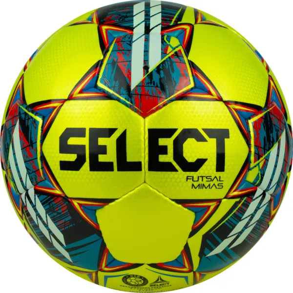 Мяч футзал. SELECT Futsal Mimas, 1053460550, р.4,FIFA Basic, 32 пан, гл.ПУ, руч.сш, жел-сине-красный за 6&nbsp;303.60 ₽ в Смоленске