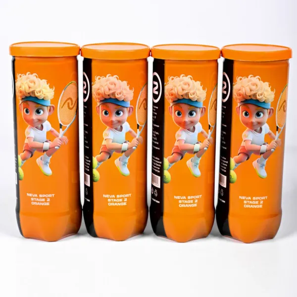 Мяч теннисный детский NS Orange, 5021005, уп.3 шт, резина, шерть, нейлон, желто-оранжевый за 613.70 ₽ в Смоленске