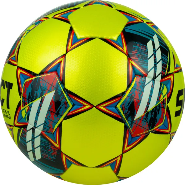 Мяч футзал. SELECT Futsal Mimas, 1053460550, р.4,FIFA Basic, 32 пан, гл.ПУ, руч.сш, жел-сине-красный за 6&nbsp;303.60 ₽ в Смоленске