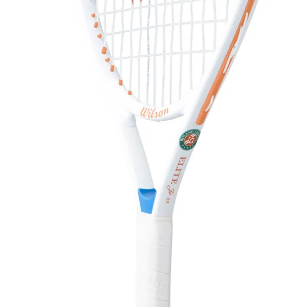 Ракетка б/т Wilson Roland Garros Elite 21, WR193610H, для дет.5-6лет,алюм.,со струн, оранжево-белый