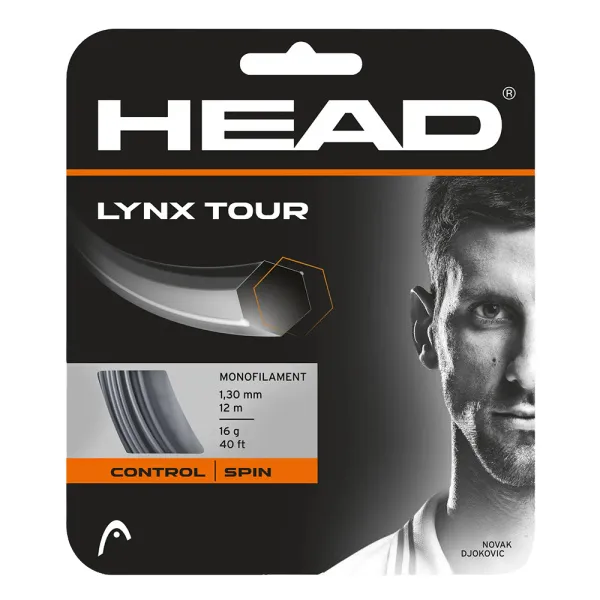 Струна теннисная HEAD Lynx Tour 16, 281790-GR, 12м, диаметр струны 1,3 мм, серый