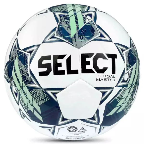 Мяч футзал. SELECT Futsal Master Shiny V22, 1043460004, р.4, Basic,32п, гл.ПУ, руч.сш,бел-син-зел за 7&nbsp;539.50 ₽ в Смоленске
