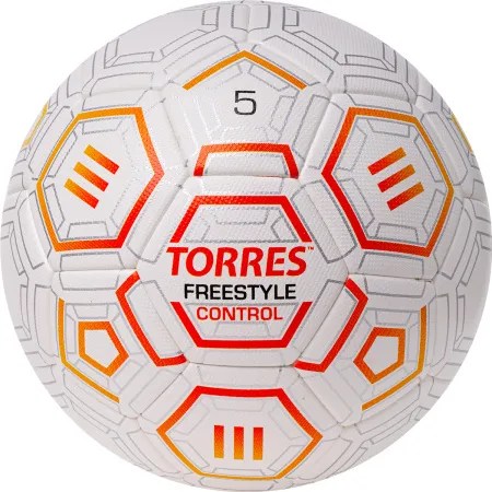 Мяч футб. TORRES Freestyle Control, F3231765, р.5, 32 п.,PU-Microfi, термосшив., бело-оран-сереб за 3&nbsp;464.60 ₽ купить в Смоленске