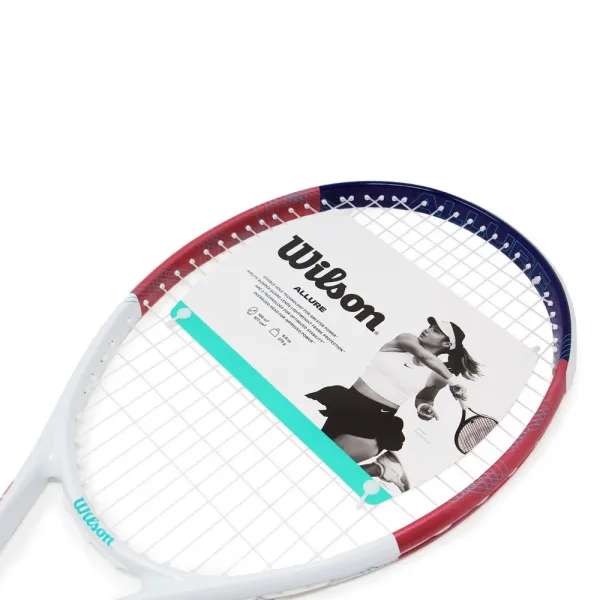 Ракетка б/т Wilson Allure 105, WR187010U2, для любителей, композит, со струнами, бело-красно-синий за 12&nbsp;607.20 ₽ в Смоленске