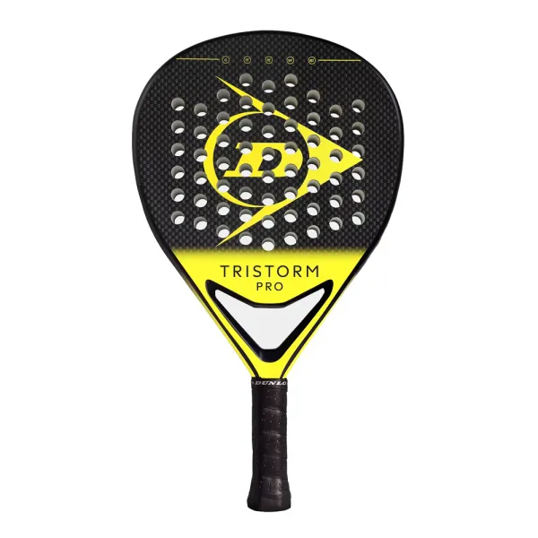 Ракетка для падела Dunlop Tristorm Pro, 10359946, для продв.игроков, стекловолокно, графит, чер-жел