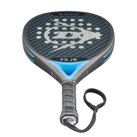Ракетка для падела Dunlop FX Jr, 10370738, для юниоров, гибрид, графит, черно-голубой за 11&nbsp;019.40 ₽ купить в Смоленске