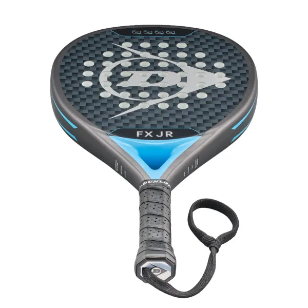 Ракетка для падела Dunlop FX Jr, 10370738, для юниоров, гибрид, графит, черно-голубой за 11&nbsp;019.40 ₽ в Смоленске