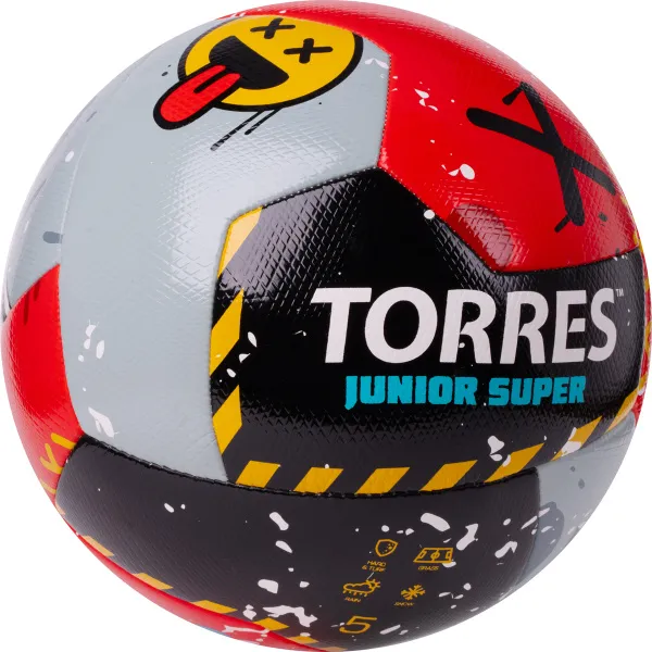Мяч футб. TORRES Junior-5 Super, F323305, р.5, ПУ,4сл,12 п,гибрид.сш,крас-чёрн-сер за 2&nbsp;272.90 ₽ в Смоленске
