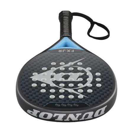 Ракетка для падела Dunlop FX Jr, 10370738, для юниоров, гибрид, графит, черно-голубой за 11&nbsp;019.40 ₽ купить в Смоленске