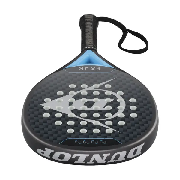 Ракетка для падела Dunlop FX Jr, 10370738, для юниоров, гибрид, графит, черно-голубой за 11&nbsp;019.40 ₽ в Смоленске