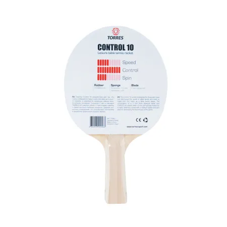 Ракетка для н/т TORRES Control 10, TT0001, для начинающих, накладка 1,5 мм, конич. ручка за 426.70 ₽ купить в Смоленске