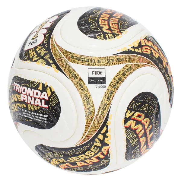 Мяч футб. ADIDAS WC26 Trionda Final PRO, JY8928, р.5, FIFA PRO, 4пан, ПУ, термосш, бел-черн-золотист за 22&nbsp;455.30 ₽ в Смоленске