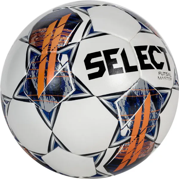 Мяч футзал. SELECT Futsal Master Grain V22, 1043460006, р.4, Basic, 32п, ПУ, руч.сш, бел-син-ор за 7&nbsp;206.30 ₽ в Смоленске