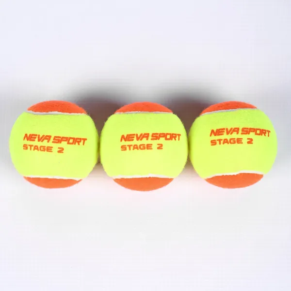 Мяч теннисный детский NS Orange, 5021005, уп.3 шт, резина, шерть, нейлон, желто-оранжевый за 613.70 ₽ в Смоленске